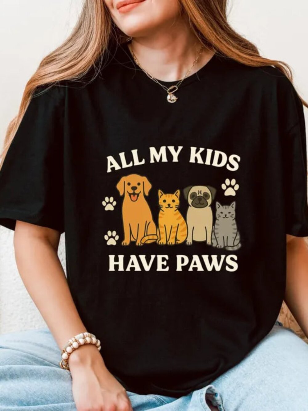 Cute Paws Shirt, Cute Dog And Cat Lover T-Shirt, Pet Tee